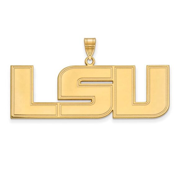 10k Yellow Gold Louisiana State XL Pendant